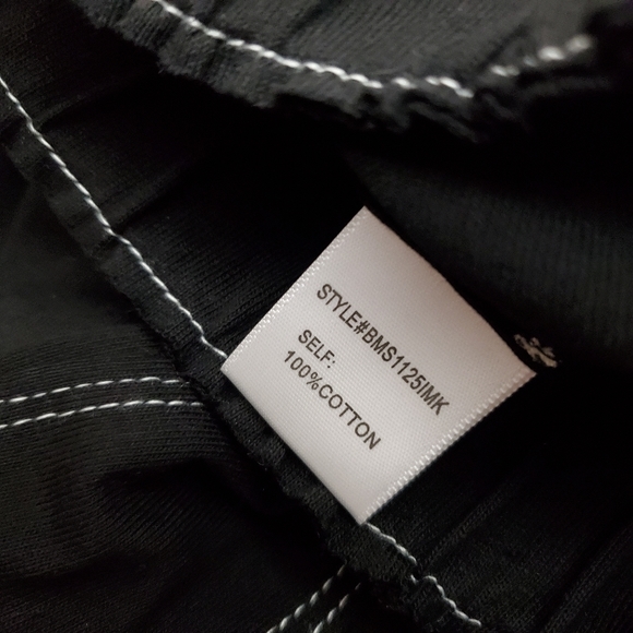 Dee Elly Black 100% Cotton Slim Leg Pull-on Pants - Picture 8 of 12